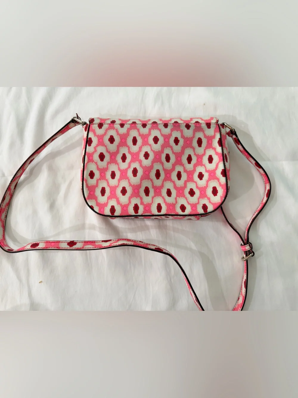 kate spade Pink and Cream Patterned Crossbody Bag